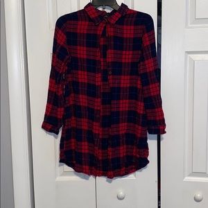 Blue and red plaid  Button Down